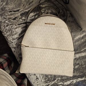 Michael Kors White Backpack